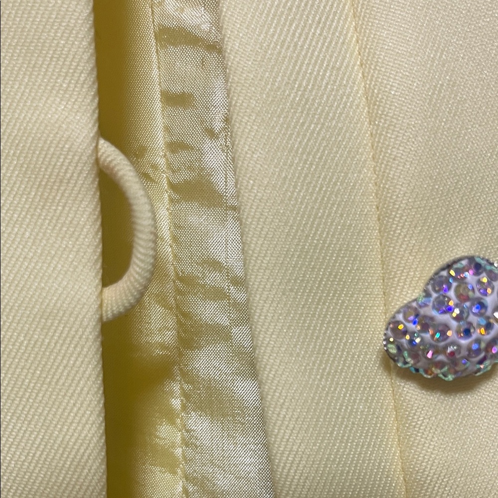 EY Boutique Pastel yellow 2 piece skirt blazer set - Picture 4 of 11